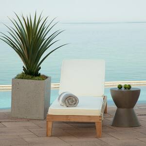Oasis 26 in. x 80 in. Outdoor Chaise Cushion in Cloud White