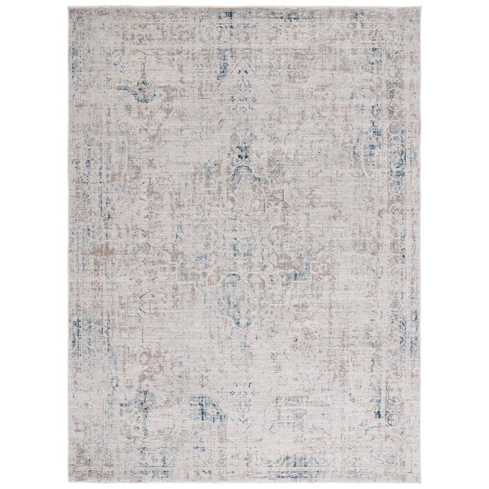 Antique Patina 8 ft. x 10 ft. Gray/Blue Border Distressed Marle Area Rug price history on PriceWatchPro