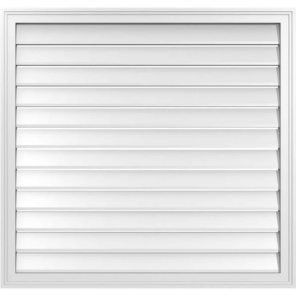 "40"" x 38"" Rectangular White PVC Paintable Gable Louver Vent Functional" price history on PriceWatchPro
