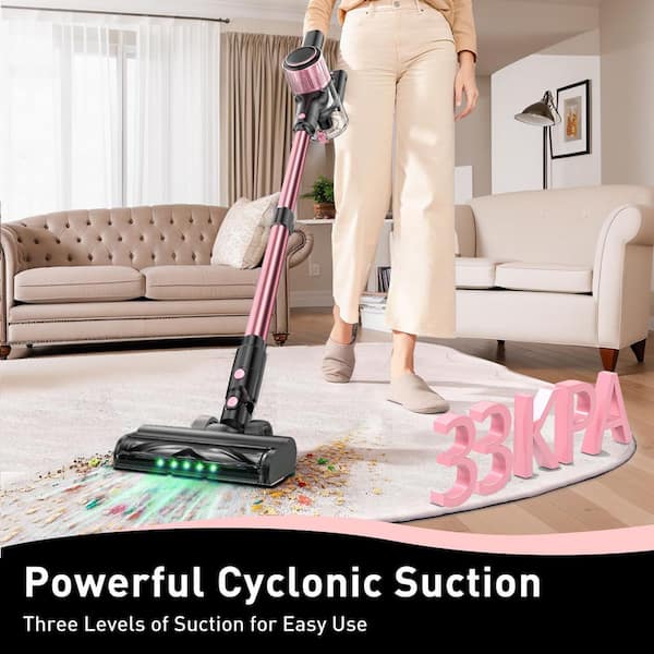 8 in 1 Bagless Stick Vacuum with HEPA Filter, 33 kPa Suction, Max to 45 Mins Runtime Battery, 1.5 L