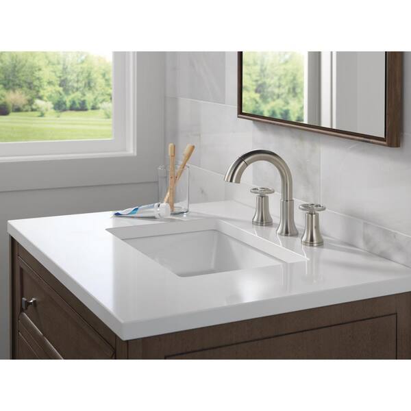 Delta Trinsic 8 in. Widespread Double-Handle Bathroom Faucet with