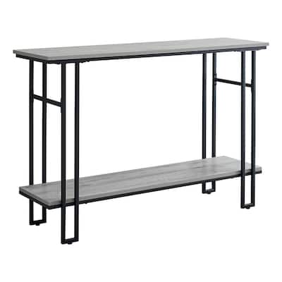 48 in. Gray Standard Rectangle Console Table with Storage