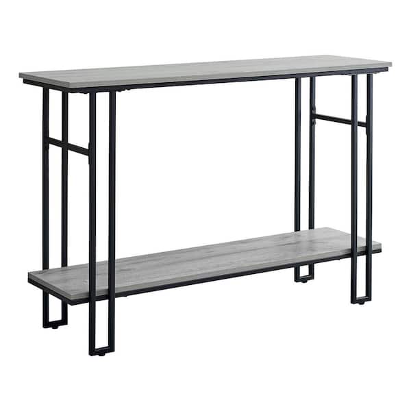 Unbranded 48 in. Gray Standard Rectangle Console Table with Storage