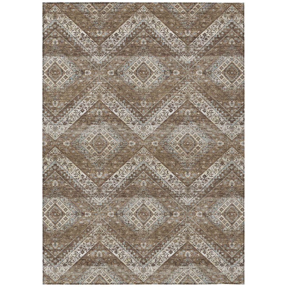 Chantille Machine Washable Indoor/Outdoor Abstract ACN2699 Brown 9 ft. x 12 ft. Area Rug price history on PriceWatchPro