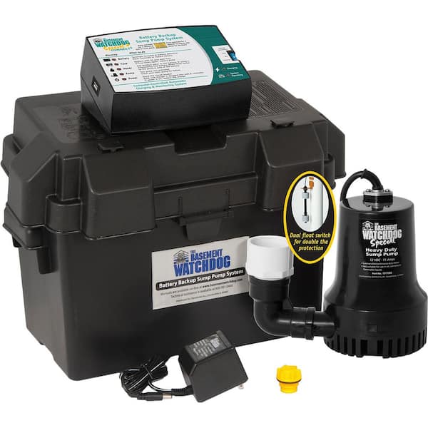 Battery Backup Sump Pump System Bwsp, How Do I Add Water To My Basement Watchdog Battery