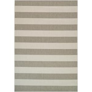 Afuera Yacht Club Tan-Ivory 5 ft. x 8 ft. Indoor/Outdoor Area Rug