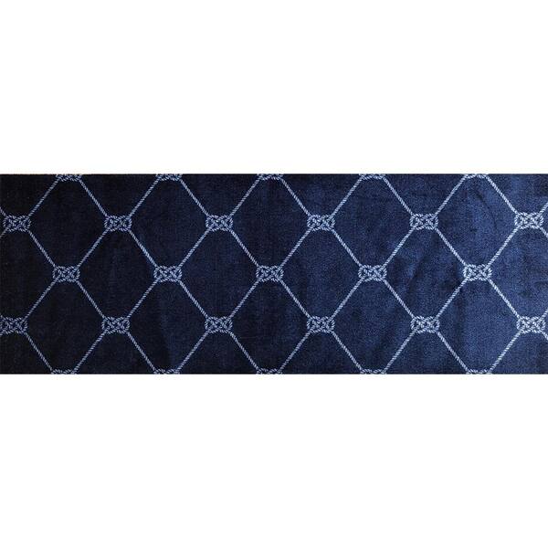 Studio 67 Nantucket Washable Navy White 2 ft. 3 in. x 3 ft. 11 in