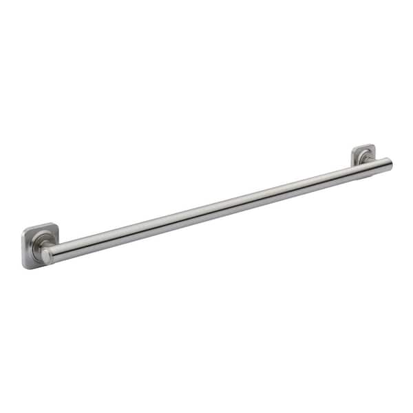 Glacier Bay Farrington 36 in. x 1 1/4 in. Decorative Grab Bar in Brushed Stainless Steel