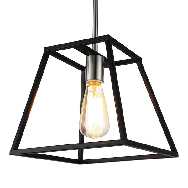 OVE Decors Agnes I 1-Light Black Square Pendant Light with Bulb Included  Agnes I The Home Depot