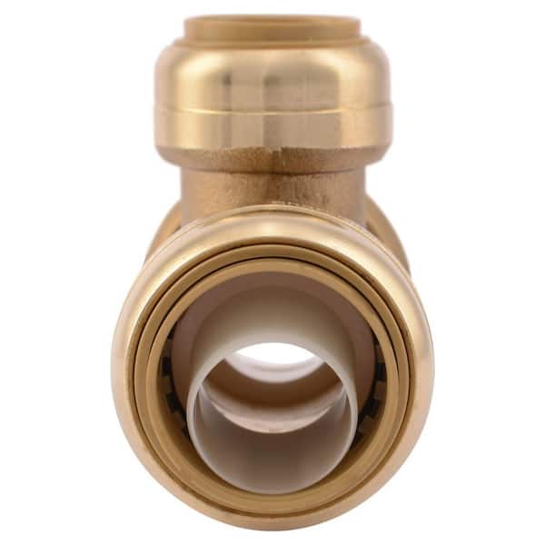 5 PIECES 1" X 1" X 1' SHARKBITE STYLE PUSH FIT TEES FITTINGS LEAD FREE BRASS 