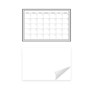 Message and Calendar White Dry Erase Vinyl Wall Decals