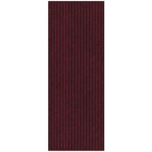 Lifesaver Non-Slip Indoor/Outdoor Long Hallway Runner Rug 2 ft. x 30 ft. Red Ribbed Polyester Garage Flooring