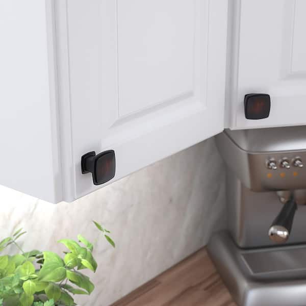 Charlemagne Collection 1-11/16 in. (43 mm) Classic Brushed Oil-Rubbed Bronze Square Cabinet Knob