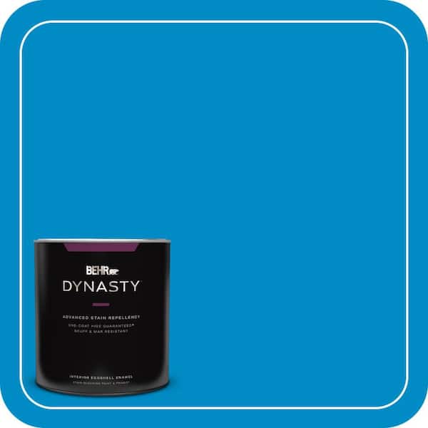 BEHR DYNASTY 1 qt. #MQ4-57 Celebration Blue One-Coat Hide Eggshell Enamel Interior Stain-Blocking Paint & Primer
