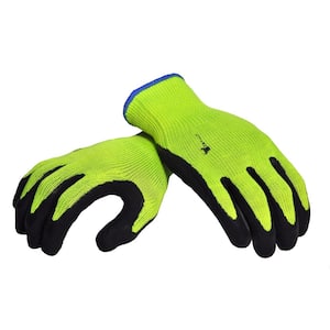 Large Premium High Visibility Work Gloves for General Purpose (6-Pairs)