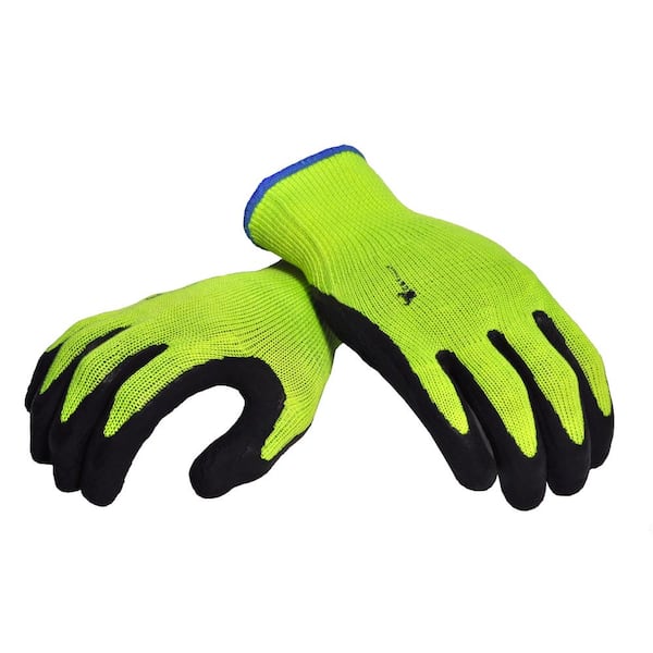 G & F Products Large Premium High Visibility Work Gloves for General Purpose (6-Pairs)