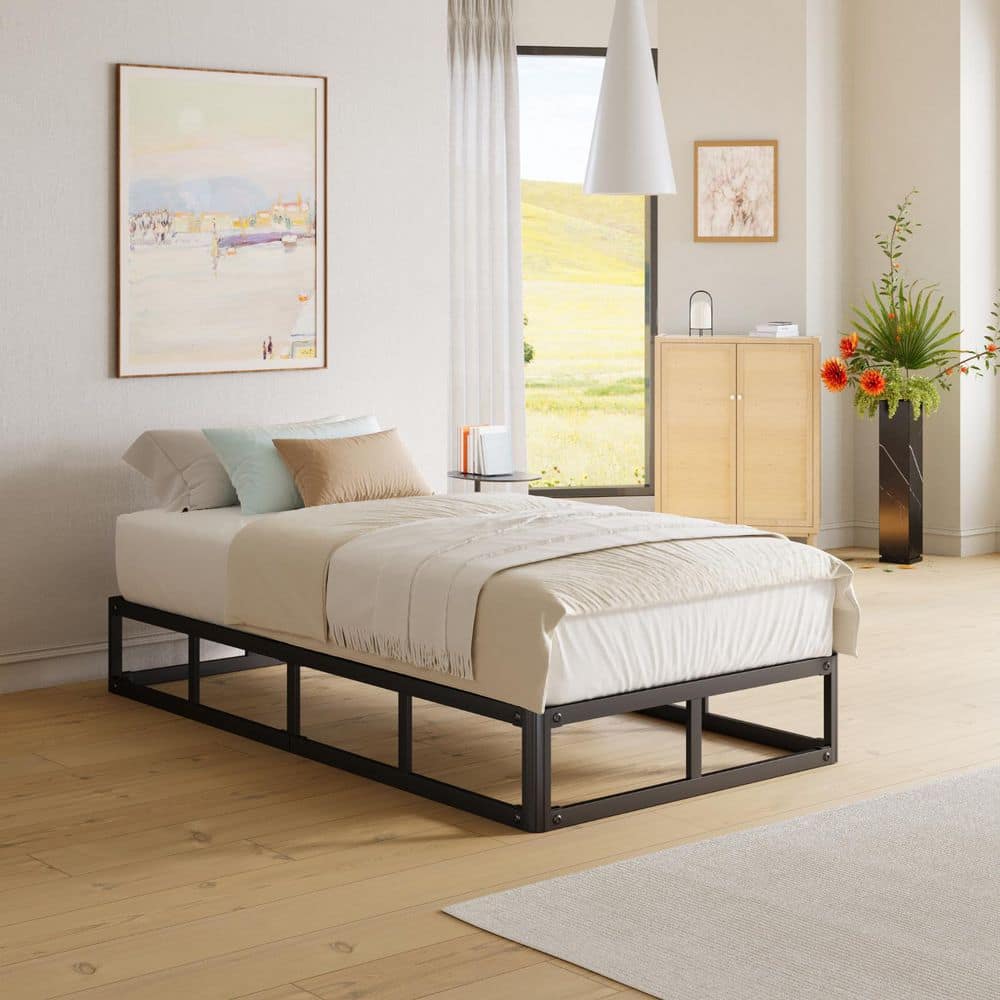 Comasach 7 in. High Twin Metal Box Spring, Sturdy Frame Mattress ...