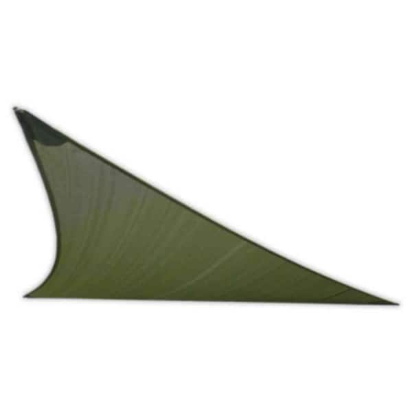 EarthCo Shade Sails 12 ft. Deep Green Triangle Patio Shade Sail with Mounting Hardware