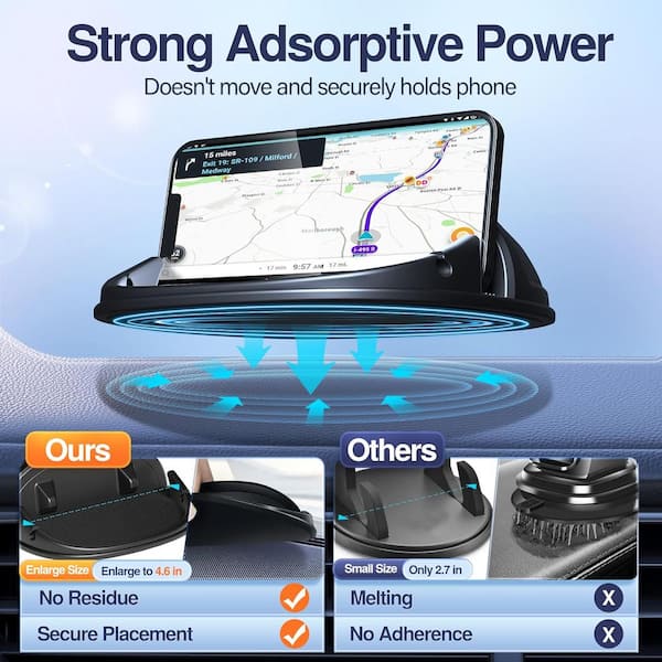 Non-Slip 360° Phone Pad Mat For 4In1 Car Dashboard IPhone GPS