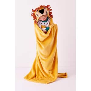 Plush Lion Yellow Solid Throw Blanket