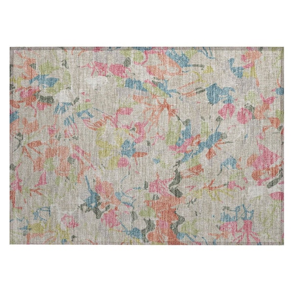 Chantille Machine Washable Indoor/Outdoor Abstract ACN3005 Beige 3 ft. x 4 ft. Area Rug