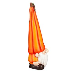 24 in. H Pumpkin Gnome Garden Statuary