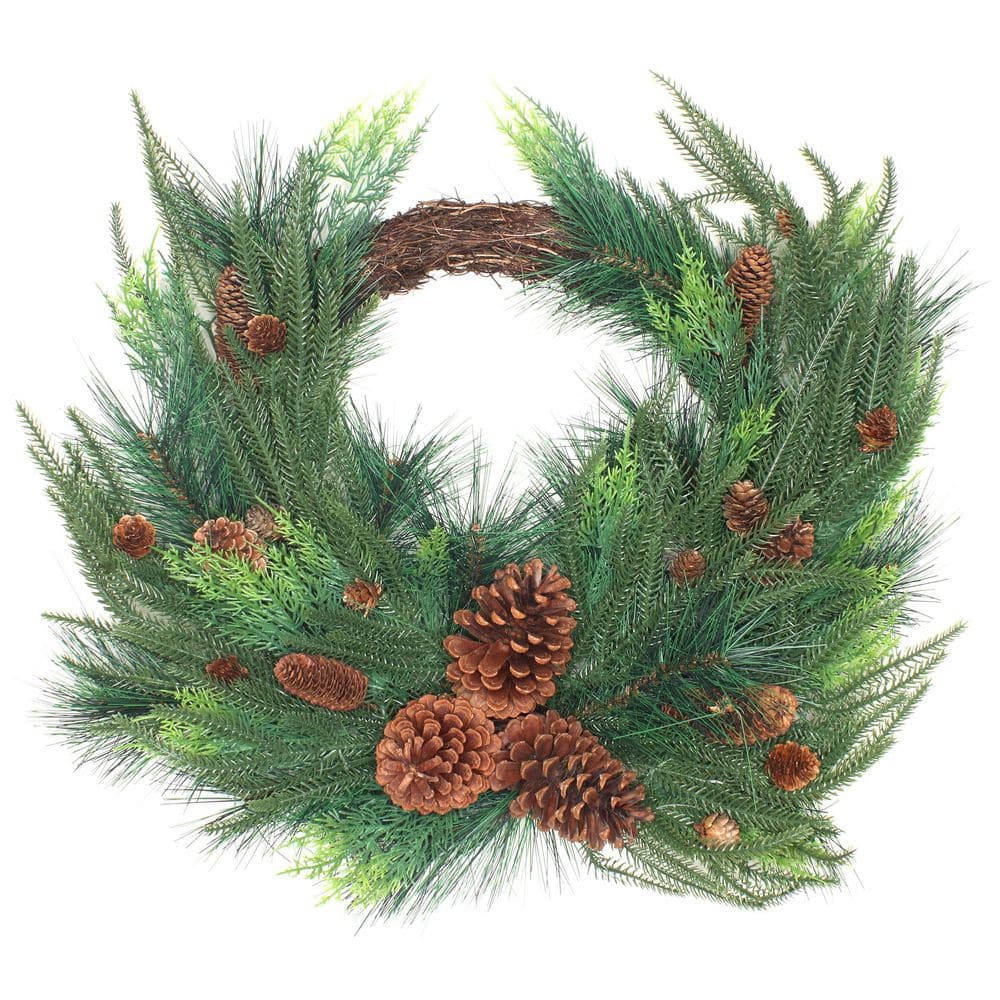 26 in. Artificial  Mixed Pine Christmas Wreath price history on PriceWatchPro
