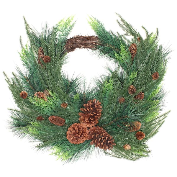 26 in. Artificial Mixed Pine Christmas Wreath