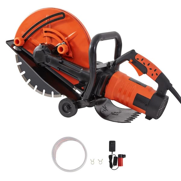 Electric Concrete Saw, 28 in. x 9 in. Motor Circular Saw Cutter with Max. 5 in Adjustable Cutting Depth for Stone, Brick