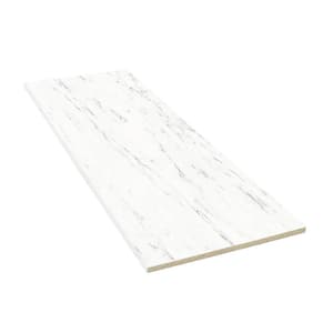 10 ft. Straight Laminate Countertop in Matte Alabaster Slate with Eased Edge
