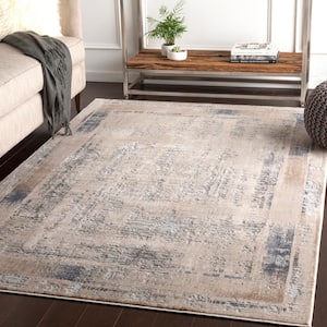 Magda Ivory 6 ft. 7 in. x 9 ft. 6 in. Abstract Area Rug