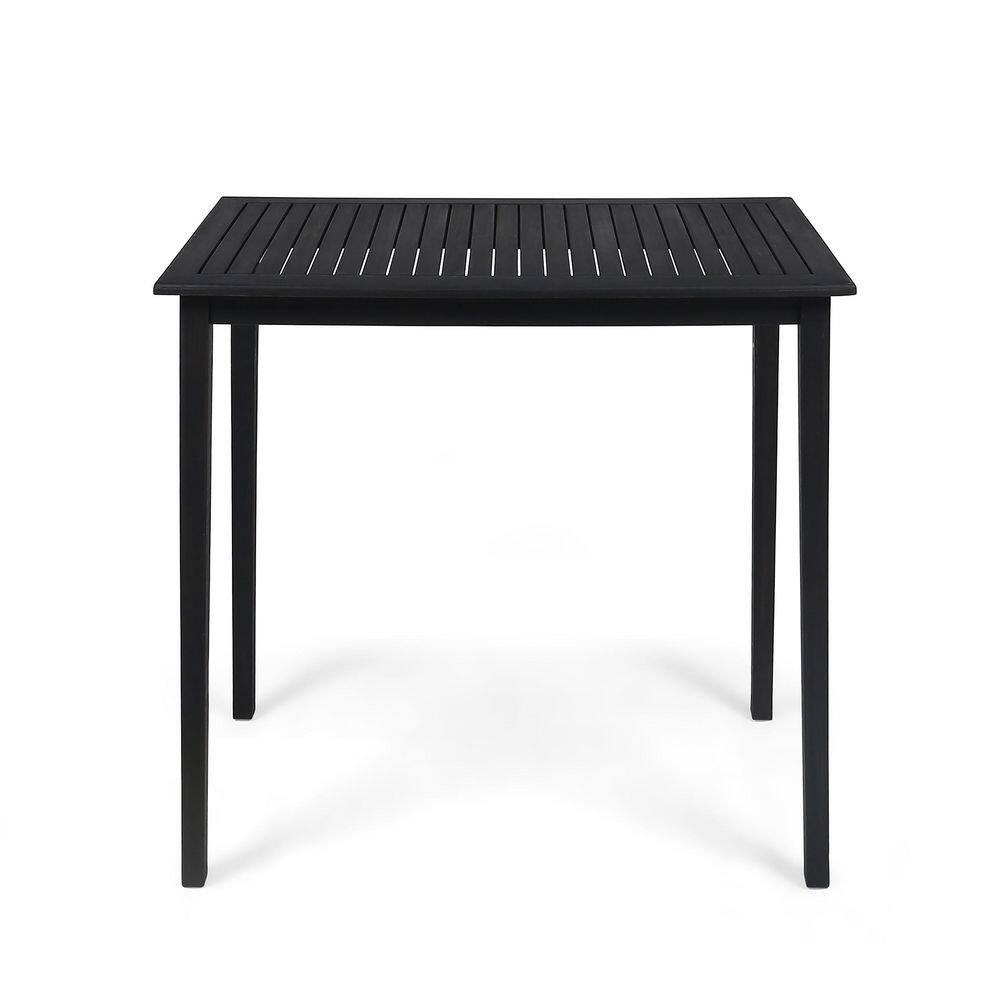 Elegant Acacia Wood Outdoor Bar Table in Dark Gray