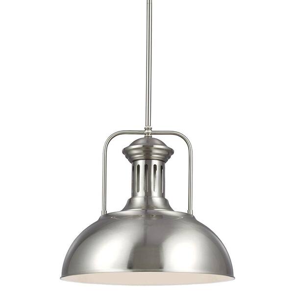 Generation Lighting Beacon Street 1-Light Brushed Nickel Pendant