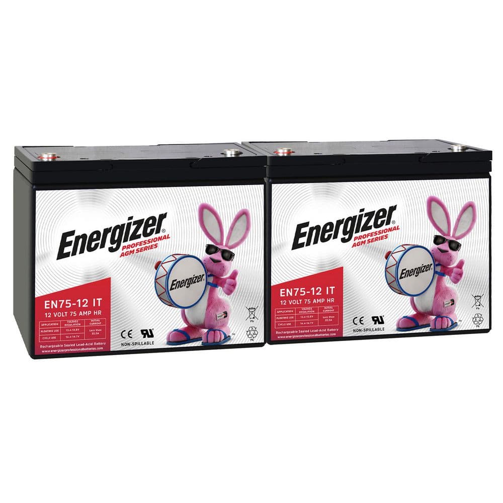 12V 75Ah Long Lasting SLA AGM Rechargeable Battery Use In Wheelchairs, Electric Scooters, Backup Power-2 Pack price history on PriceWatchPro
