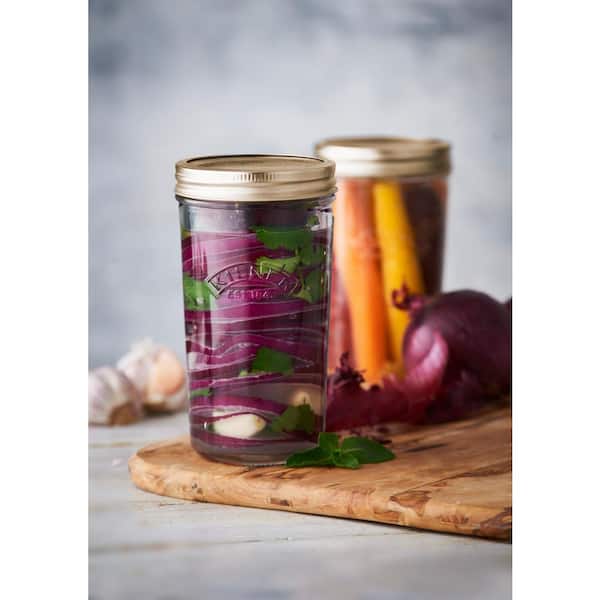 KILNER 17 oz. Wide Mouth Glass Jars (Set of 6)