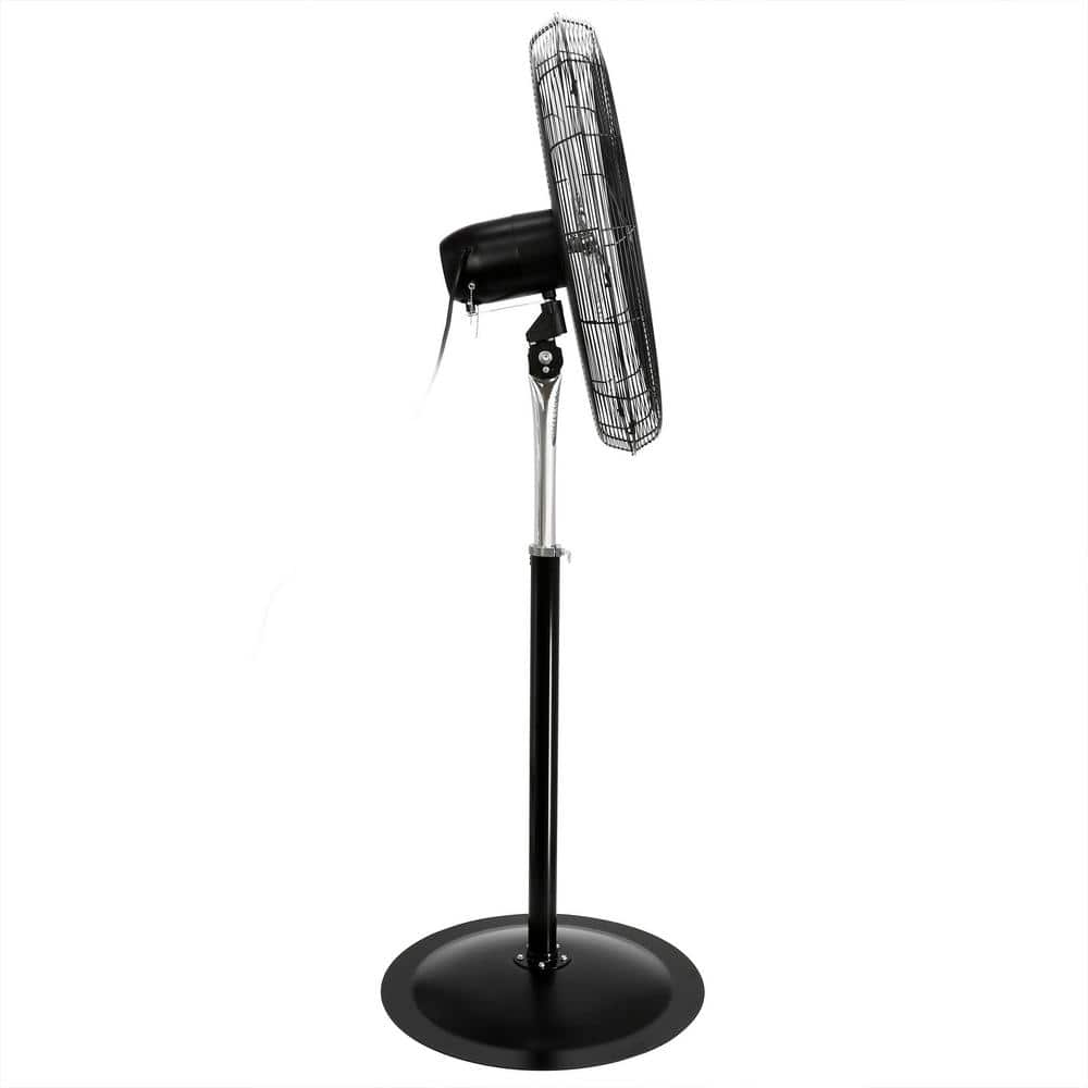 30 Inch Black Steel Industrial Oscillating Floor Fan