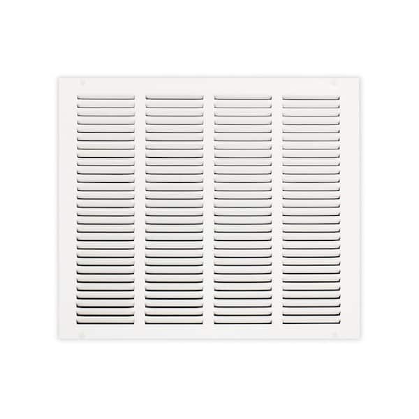 16 in. x 14 in. Steel Return Air Grille in White