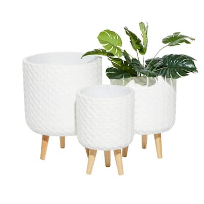 Deco 79 CosmoLiving Cosmopolitan Planters White Planter • Price »