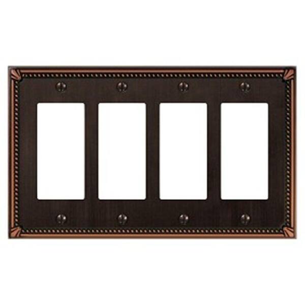 Creative Accents Bronze 4-Gang Wall Plate