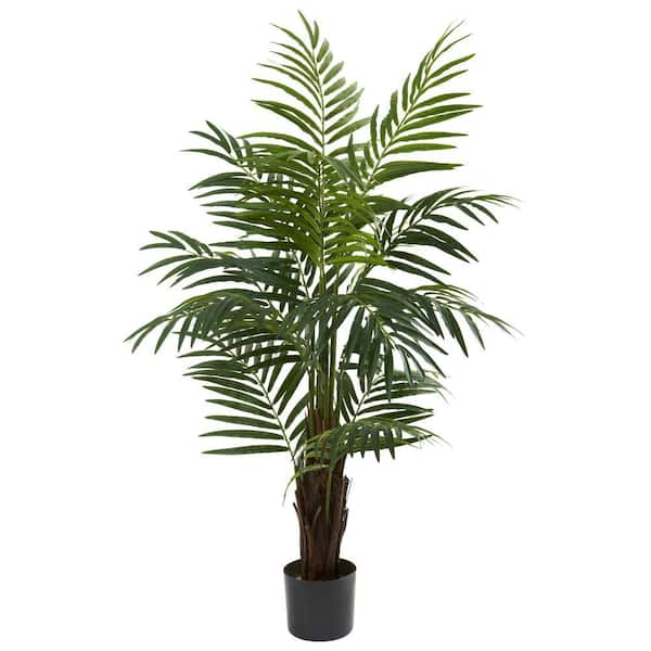 Details about   Artificial Plant 4 ft Areca Palm Tree Real Touch Feel with Plastic Container 