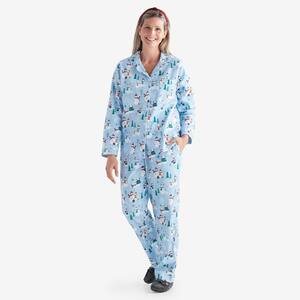 Company Cotton Family Flannel Women's Small Happy Snowman Pajama Set