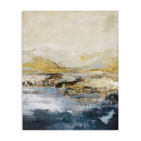 Stupell Industries Mountain Lake Abstraction by Design Fabrikken Unframed Nature Graphic Art Print 20 in. x 16 in.