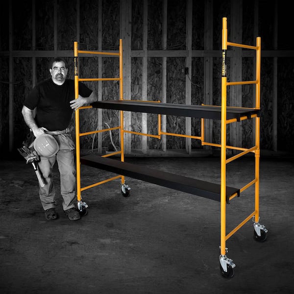 Jobsite Series Baker 6.5 ft. H x 6.25 ft. W x 2.5 ft. D Scaffold Work Platform with Wheels, 850 lbs. Capacity