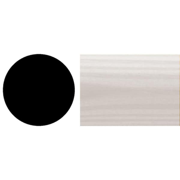 1-1/4 in. D x 1-1/4 in. W x 96 in. L White PVC Round Moulding Drip Cap Moulding