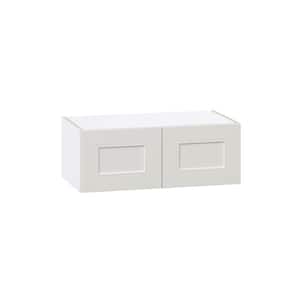 27 in. W x 14 in. D x 10 in. H Littleton Painted Gray Shaker Assembled Wall Bridge Kitchen Cabinet