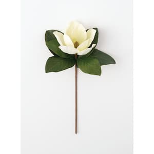 18.5" Artificial Off-White Magnolia Stem