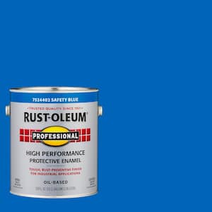 1 Gallon High Performance Protective Enamel Gloss Safety Blue Oil-Based Interior/Exterior Industrial Paint (2-Pack)