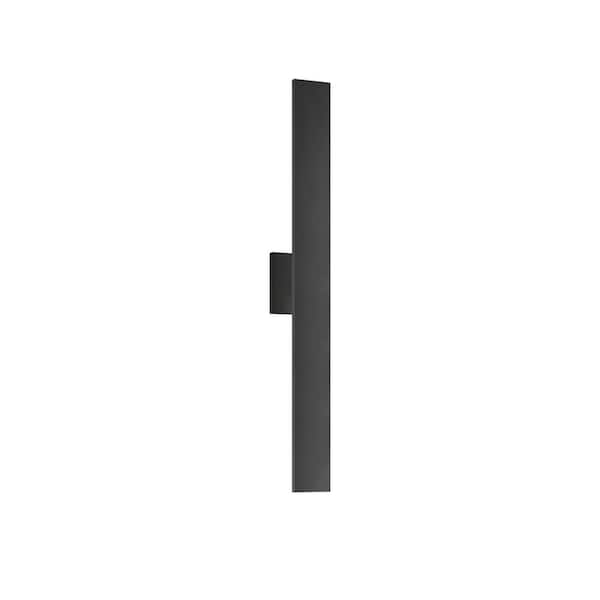 Vesta 28 in. 1 Light 31-Watt Black Integrated LED Wall Sconce