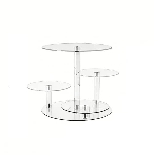 4-Tier Clear Acrylic Cake Stand for 8-12 in. Cakes, Dessert Display Stand for Dessert Table Wedding Birthday Party