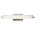 Tube 22-Watt Brushed Nickel Integrated LED Bath Light